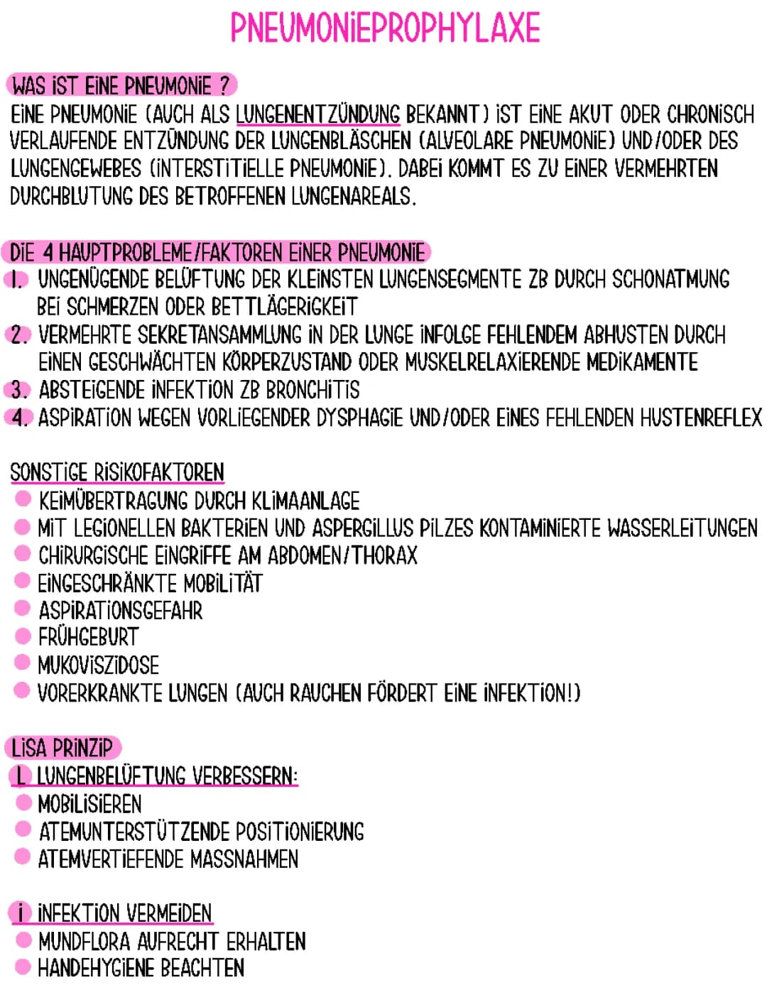 Pneumonieprophylaxe 