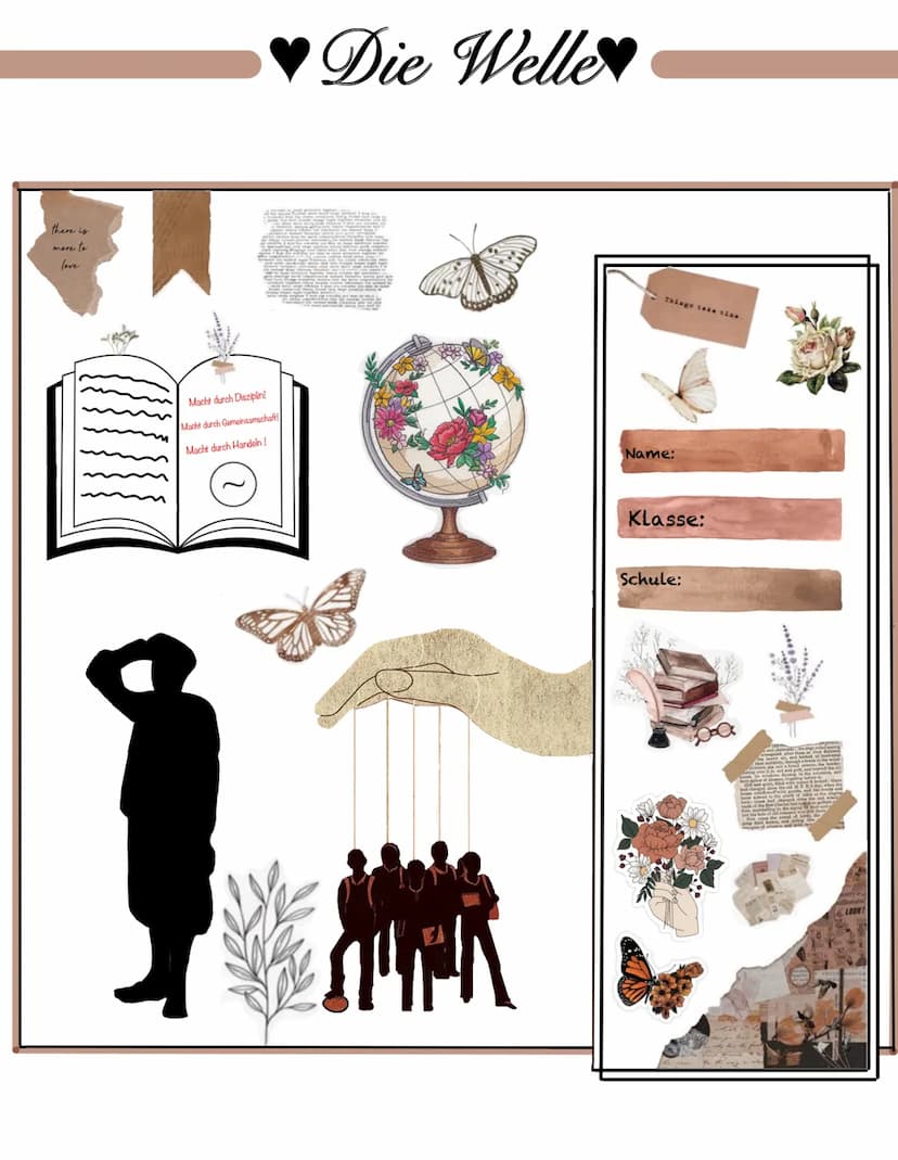 89 99 more to
love
Macht durch Disziplin!
Macht durch Gemeinsamechaft!
Macht durch Handeln!
Die Welle
Things take sise
Name:
Klasse:
Schule: