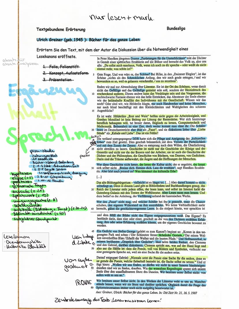 Erörterung
-Freie-Erörterung
· Textgebundene -Erörterung
Literarische-Erörterung
These
(Behauptung/Werturteil/Empfelung bzw. Förderung)
Bspe