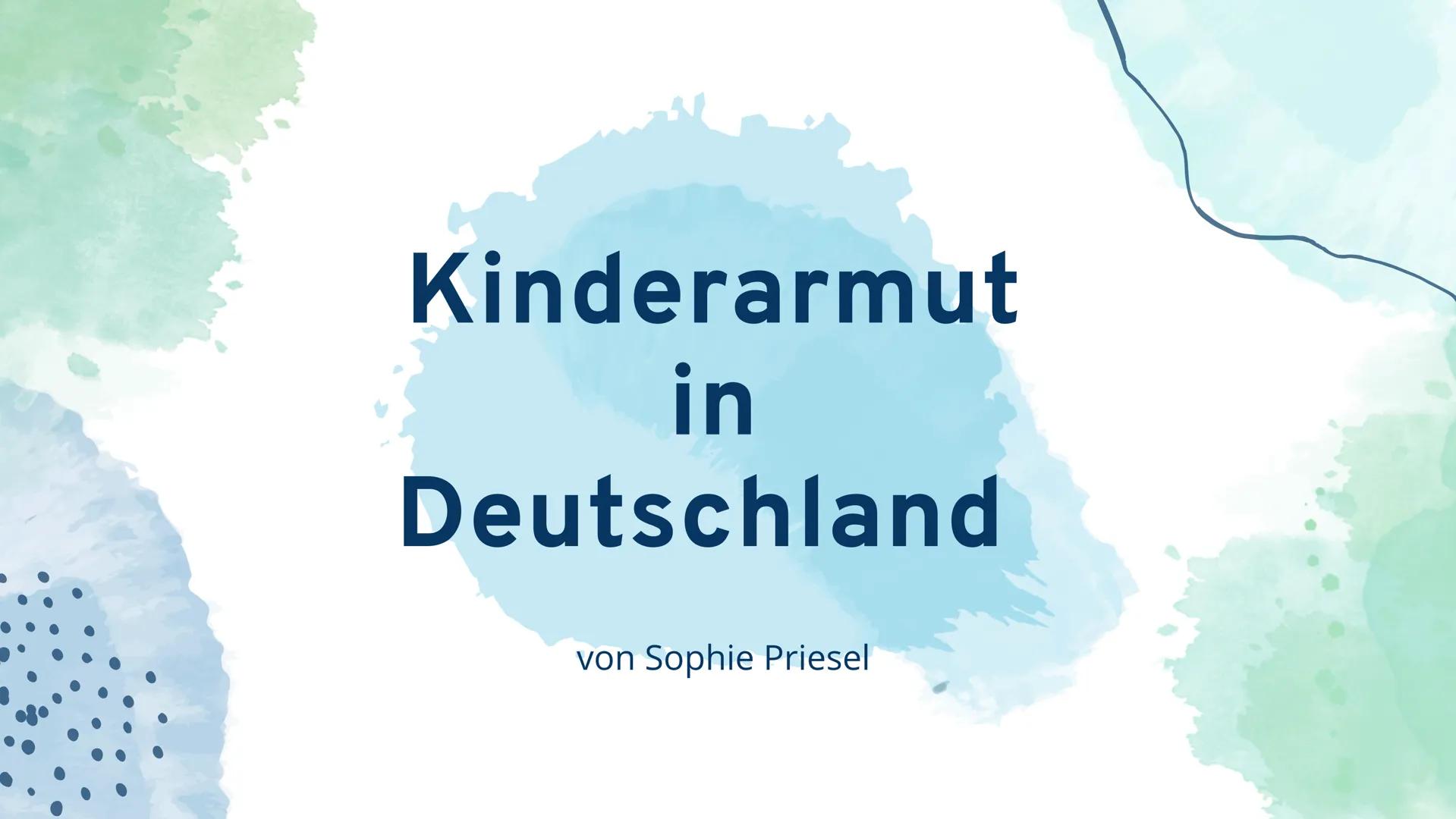 Kinderarmut
in
Deutschland
von Sophie Priesel 1
Agenda
3
Was ist Kinderarmut?
Definition
2 Ursachen
für Kinderarmut
Folgen
von Kinderarmut
4