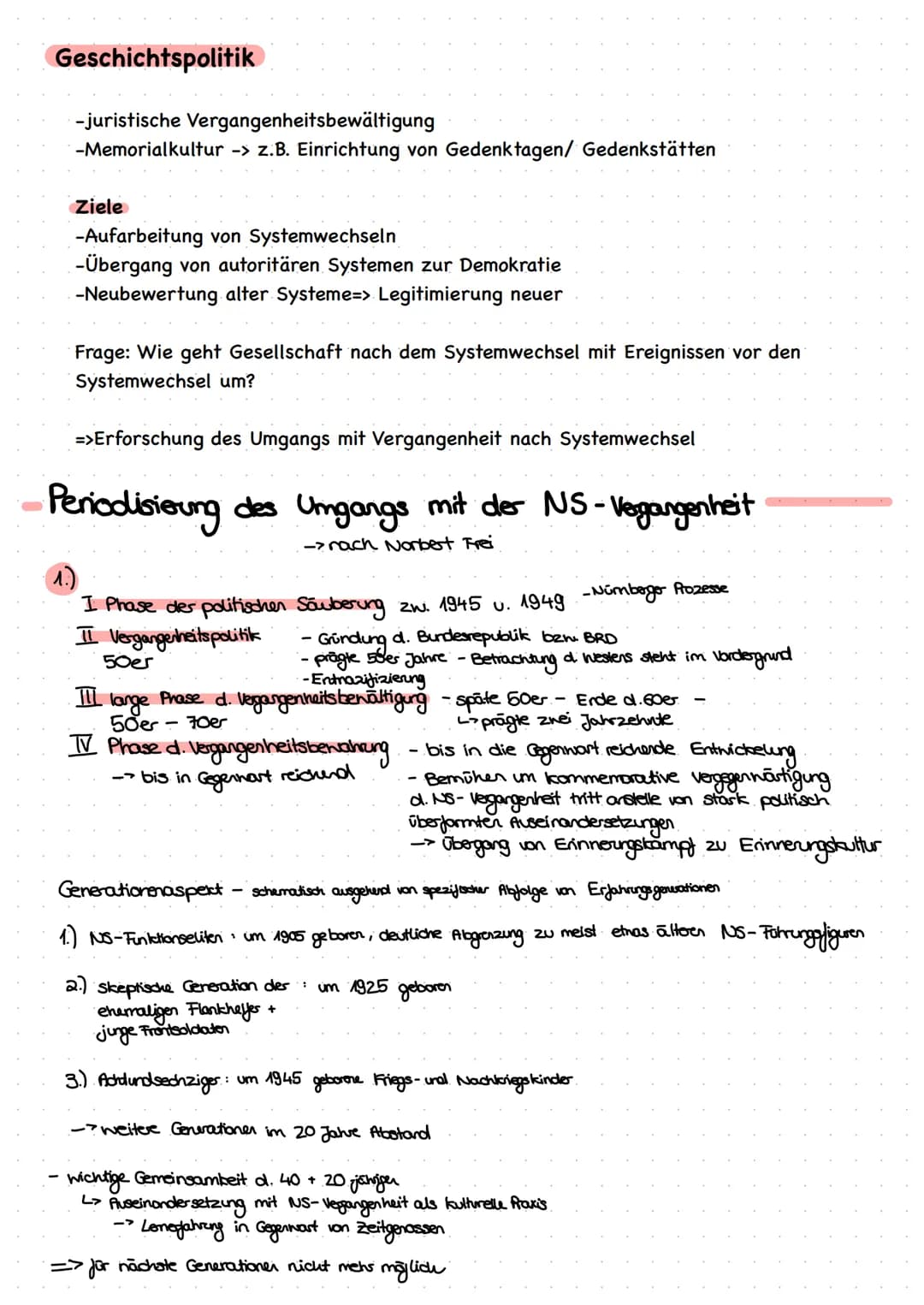 Was ist Geschichte?
Geschichte versucht zu erforschen was in der Vergangenheit geschehen ist
=> Biografisch, Gesellschaftlich
-Aufarbeitung 