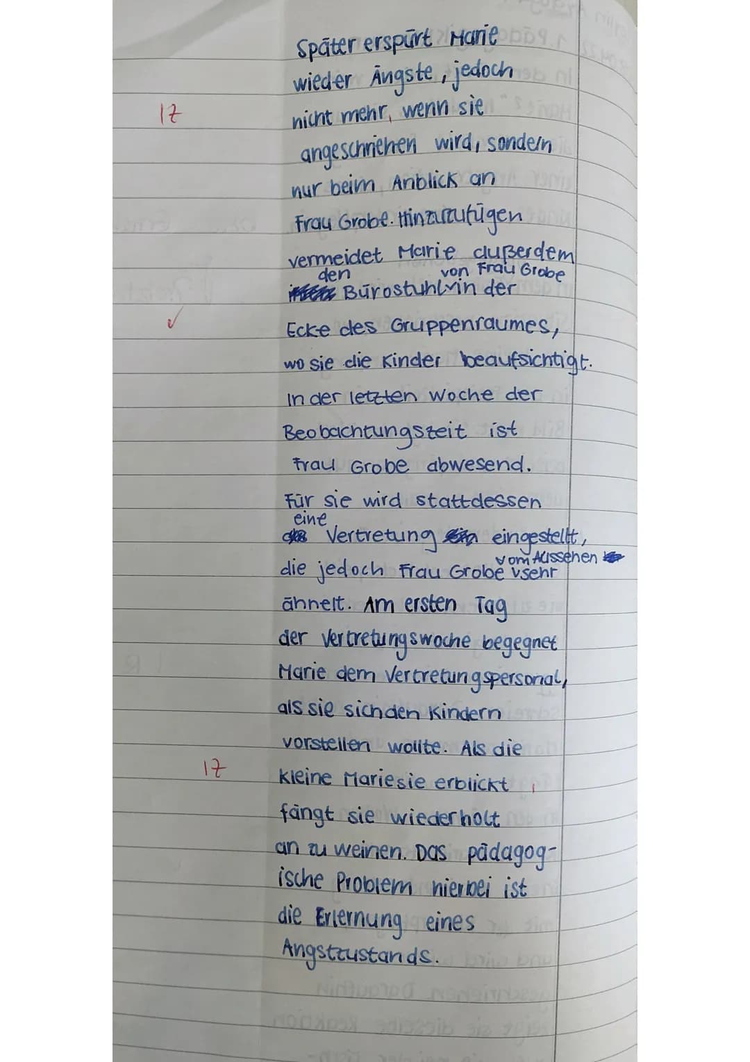 08.04.22 1.Pädagogik klausur
in dem Text, wieso weint
Marie? "handelt es sich um in
die unbewusste Erlernungan
einer Angstreaktion, eines
Ki