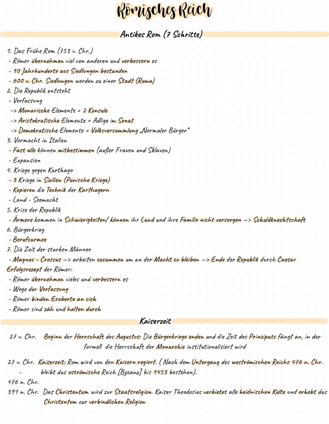 1. Das Frühe Rom (753 v. Chr.)
- Römer übernehmen viel von anderen und verbessern es.
10 Jahrhunderte aus Siedlungen bestanden
- 600 v. Chr.