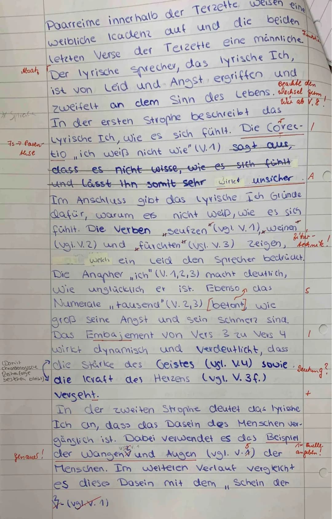 1
je 70%.
Spencaliel Leithog 204.
Name:
Klasse:
belastet
Analysiere und interpretiere das Gedicht.
Begründe die Einordnung in die Epoche des