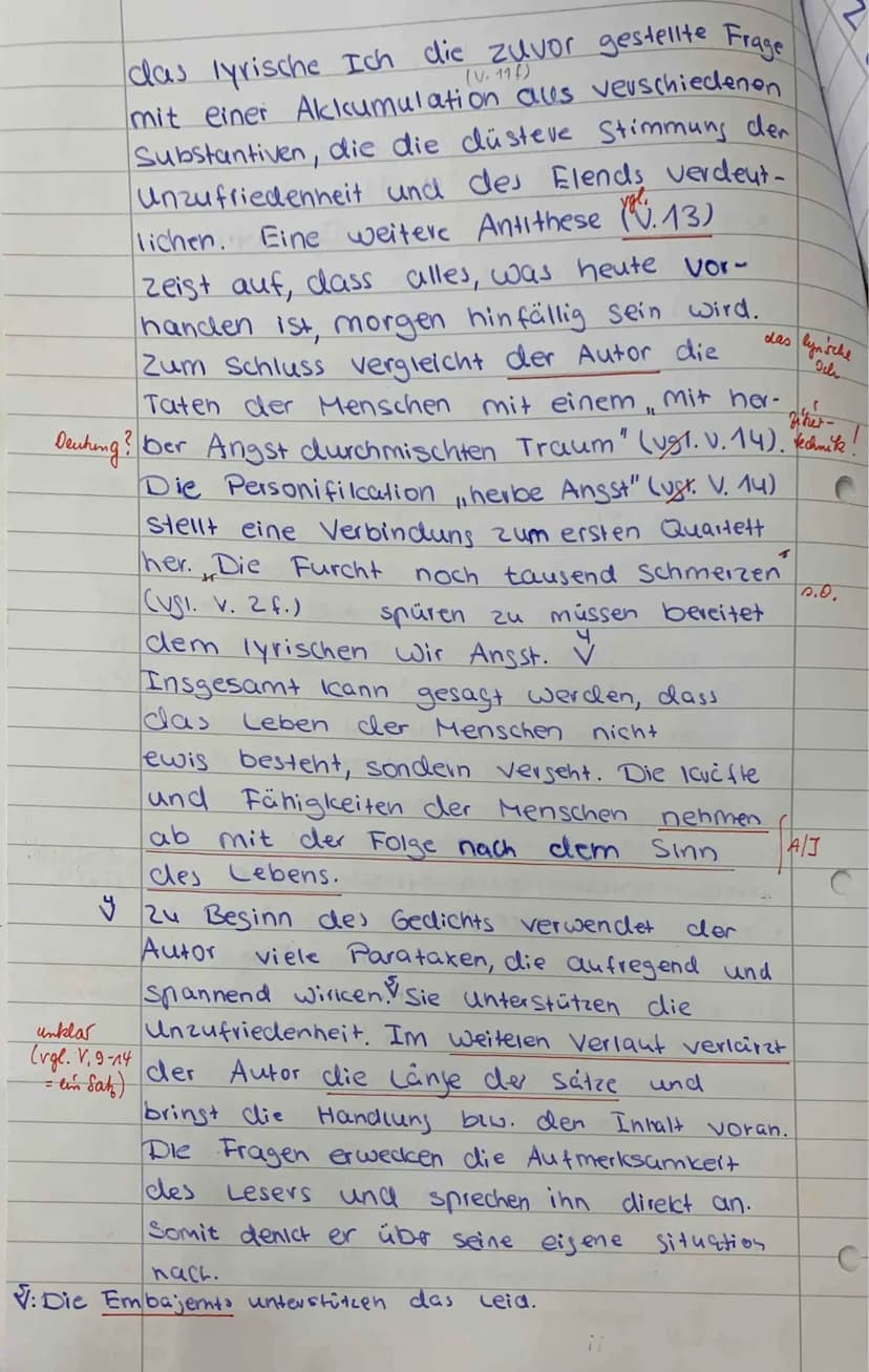 1
je 70%.
Spencaliel Leithog 204.
Name:
Klasse:
belastet
Analysiere und interpretiere das Gedicht.
Begründe die Einordnung in die Epoche des