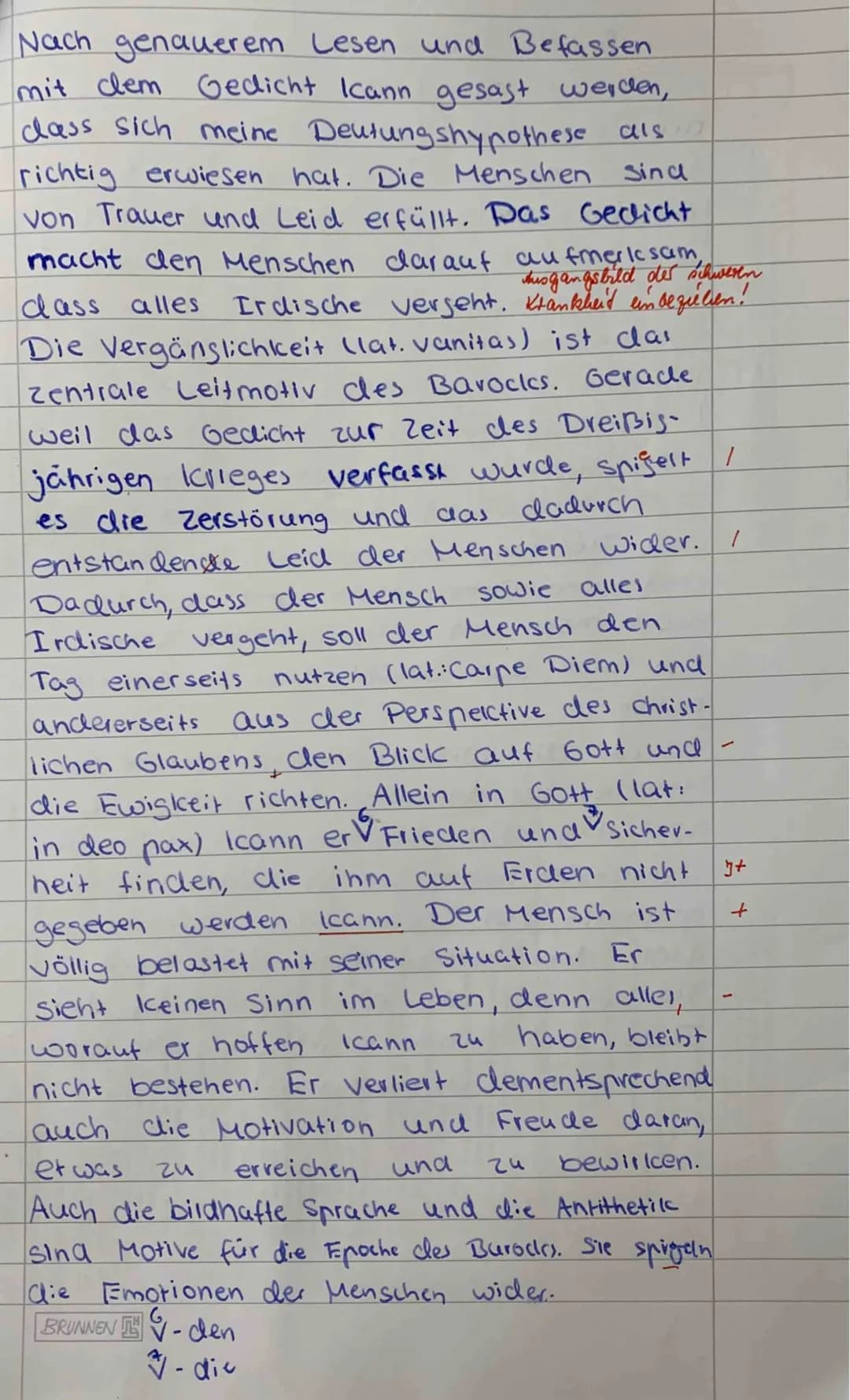 1
je 70%.
Spencaliel Leithog 204.
Name:
Klasse:
belastet
Analysiere und interpretiere das Gedicht.
Begründe die Einordnung in die Epoche des