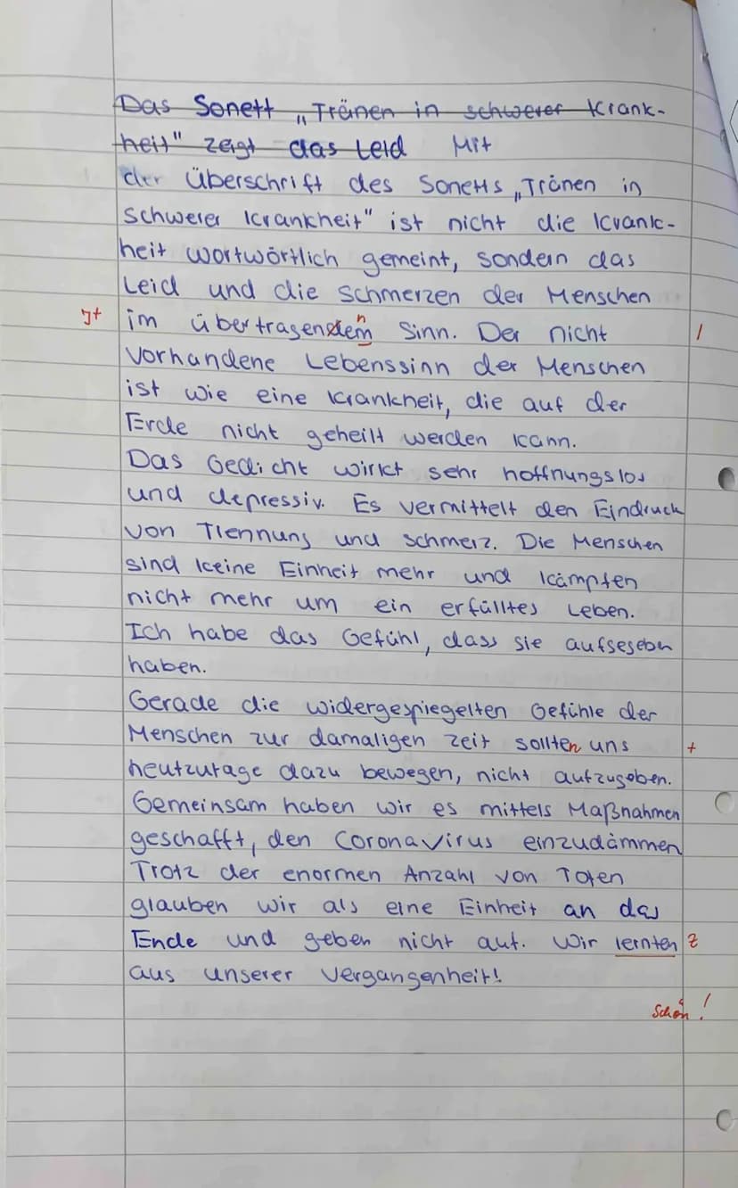 1
je 70%.
Spencaliel Leithog 204.
Name:
Klasse:
belastet
Analysiere und interpretiere das Gedicht.
Begründe die Einordnung in die Epoche des