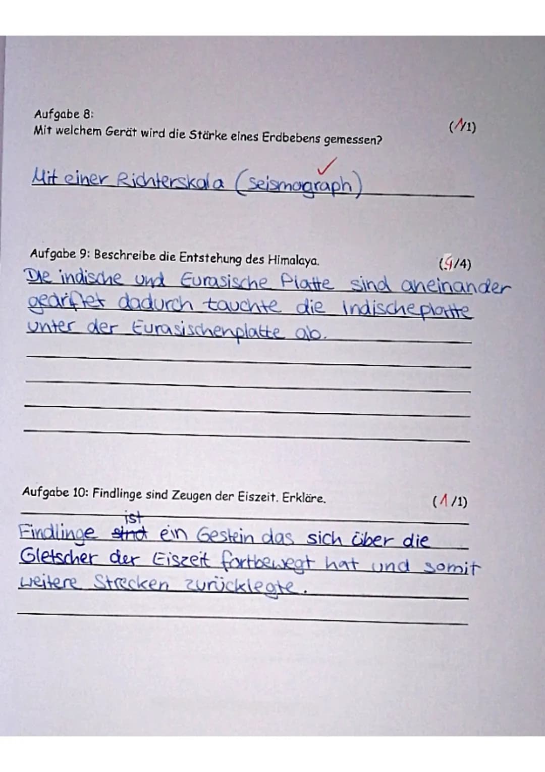 01.06.A+
Aufgabe 1:
Erkläre was endogene und exogene Kräfte sind und nenne entsprechende
Beispiele?
endogene Kräfte sind endinnere Kräfte wi
