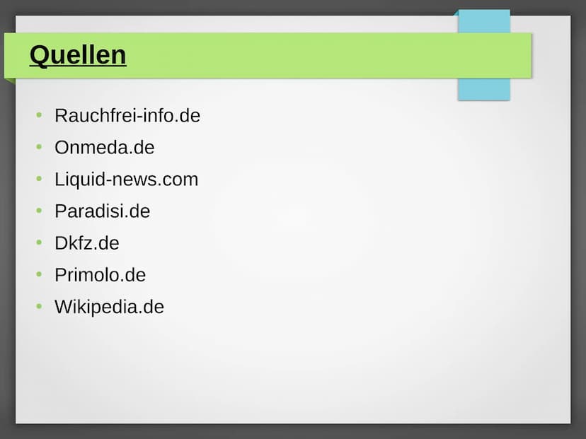Nikotin Inhalt
●
●
●
●
Allgemein
Abhängigkeit
Folgen
Entzug
Quellen Allgemein
●
C10H14N2
Einnahme durch Rauchen
Tabak,
Nachtschattengewächse