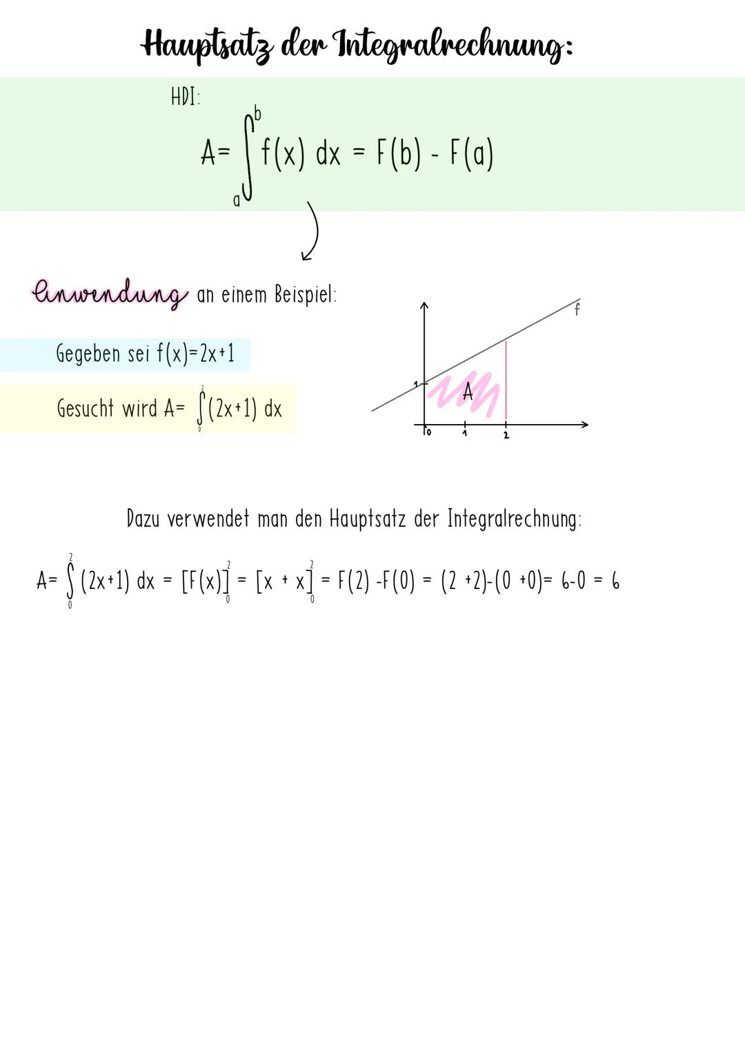 Integrafrechnung
1
3.
4
A
a
b
(unbestimmtes) Integral
zu integrierende Funktion f
Die Integralrechnung beschäftigt sich mit Flächen in und u