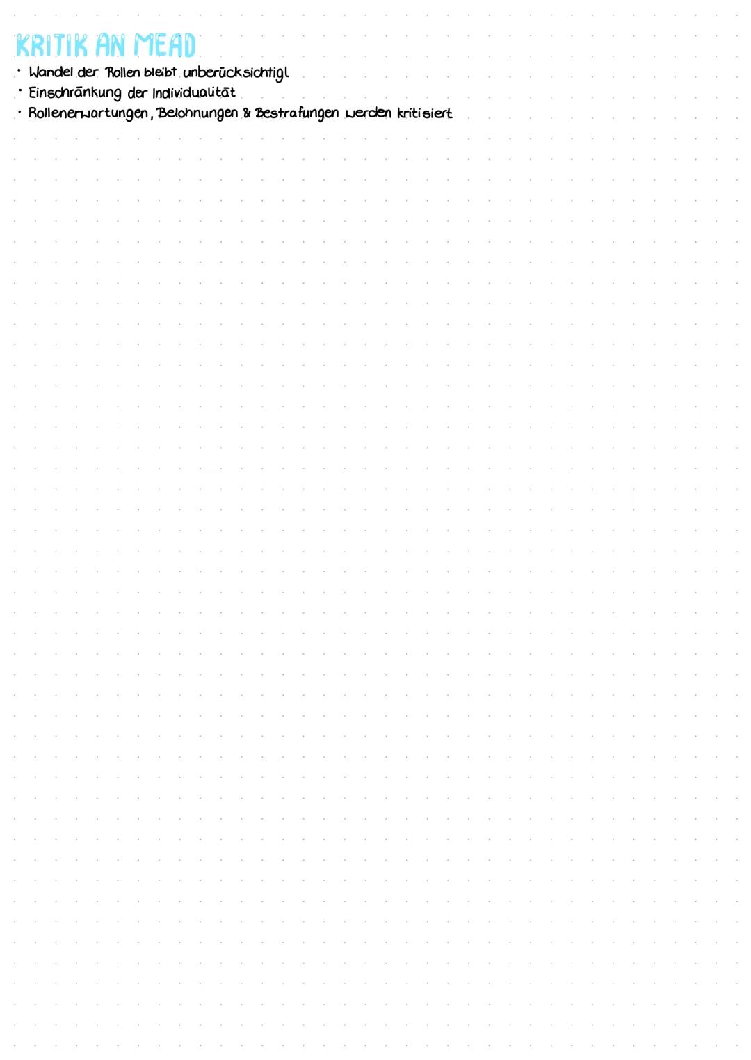 # GEORGE HERBERT MEAD
Head stellt Sozialisation u. Individuation als einen sich bedingten Prozess aus dem „I"dem „Me" & dem, self" dar.
Das 