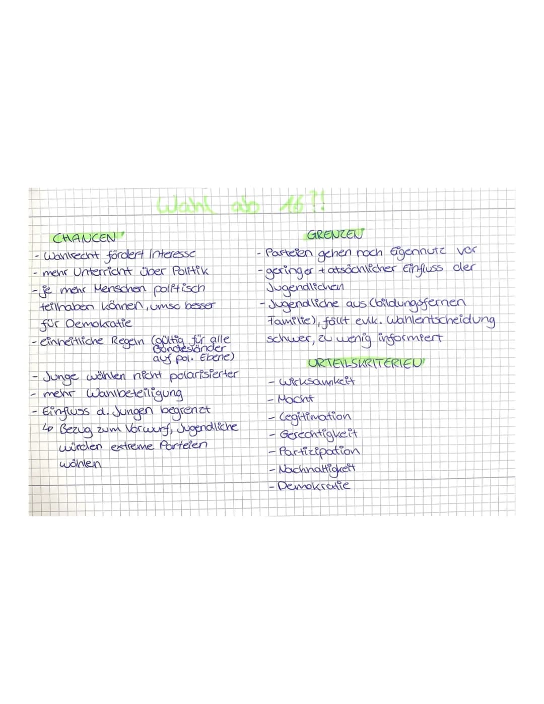 Wahl ab 16