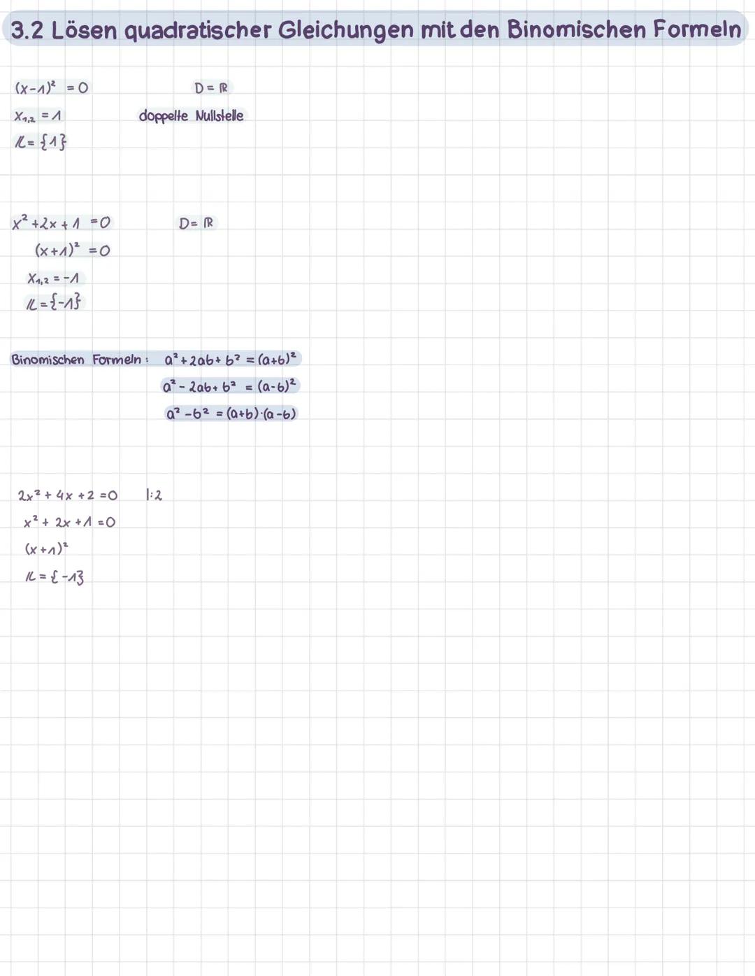 Quadatische Gleichungen
Quadratische Gleichungen bestehen aus einem quadratischen Glied, einem linieren Glied und einem absoluten Glied.
Gle