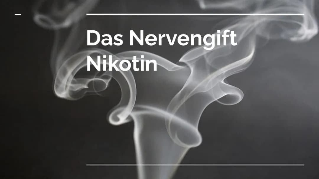 Nikotin Referat: Wirkung und Folgen von Rauchen (PowerPoint)