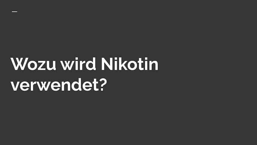 Das Nervengift
Nikotin GLIEDERUNG
WAS IST NIKOTIN? +
VERWENDUNG
ABLÄUFE IM GEHIRN
WIRKUNG
RISIKEN + GESUNDHEITLICHE
FOLGEN Was ist Nikotin
ü