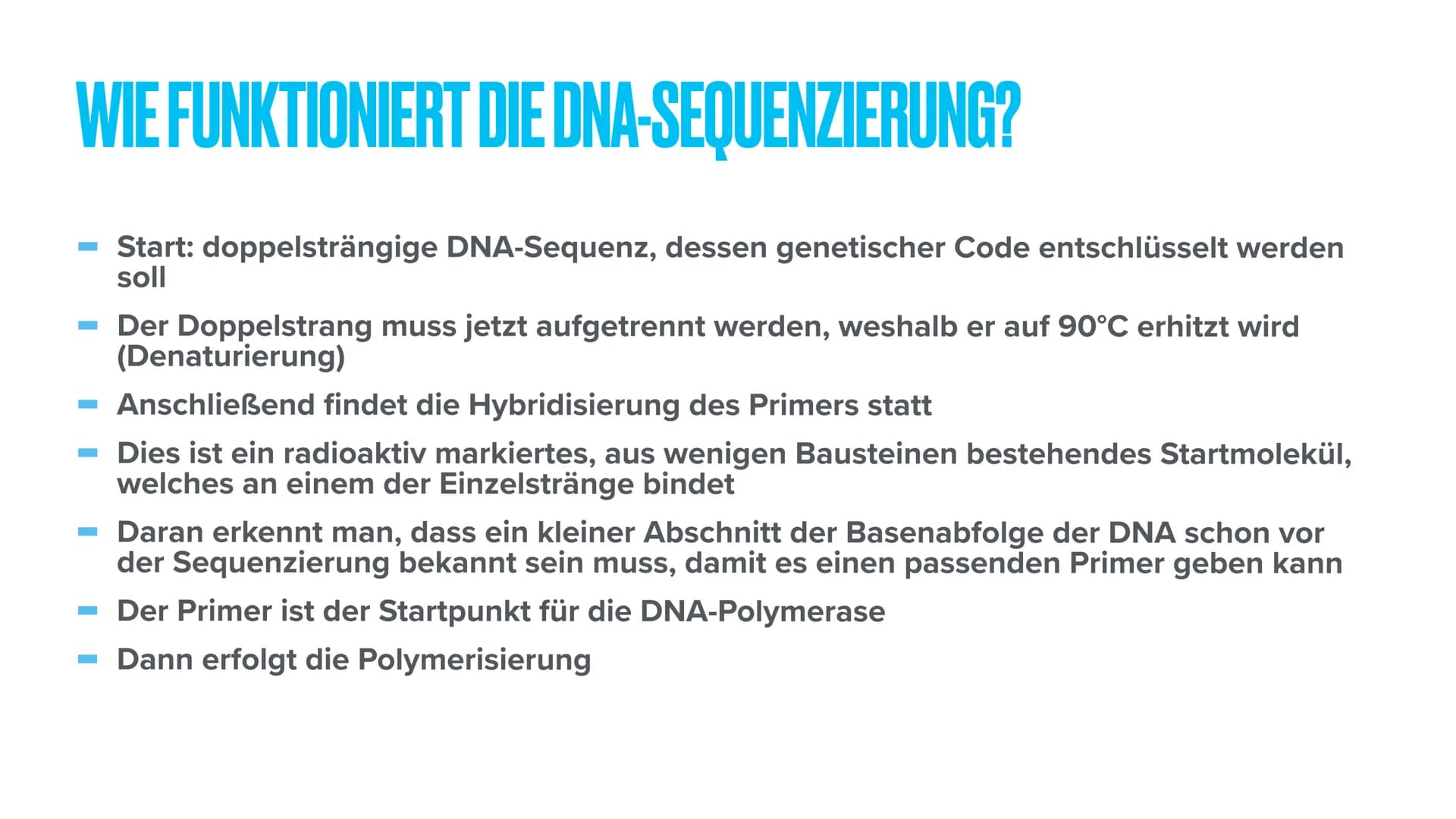 03.09.21
DNA-SEQUENZIERUNG
Eine Präsentation von Marie Reinhold THEMENÜBERSICHT
1. Was ist DNA-Sequenzierung?
2. Wofür braucht man die DNA-S