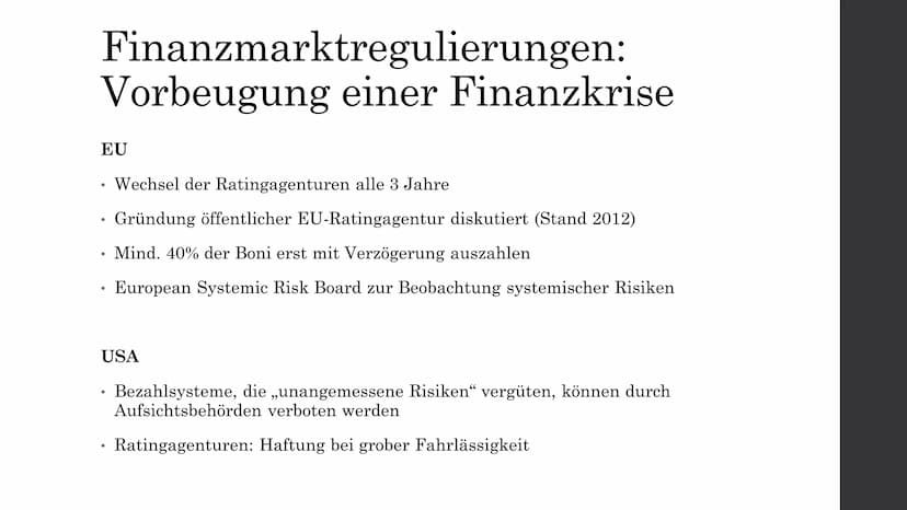 Finanzkrise 2008
Hat sie wirklich nur Unheil angerichtet?
Index 1.56
1 0 0 0 0 0 Auslöser der Finanzkrise
●
●
Häuslebauer konnten Kredite ni