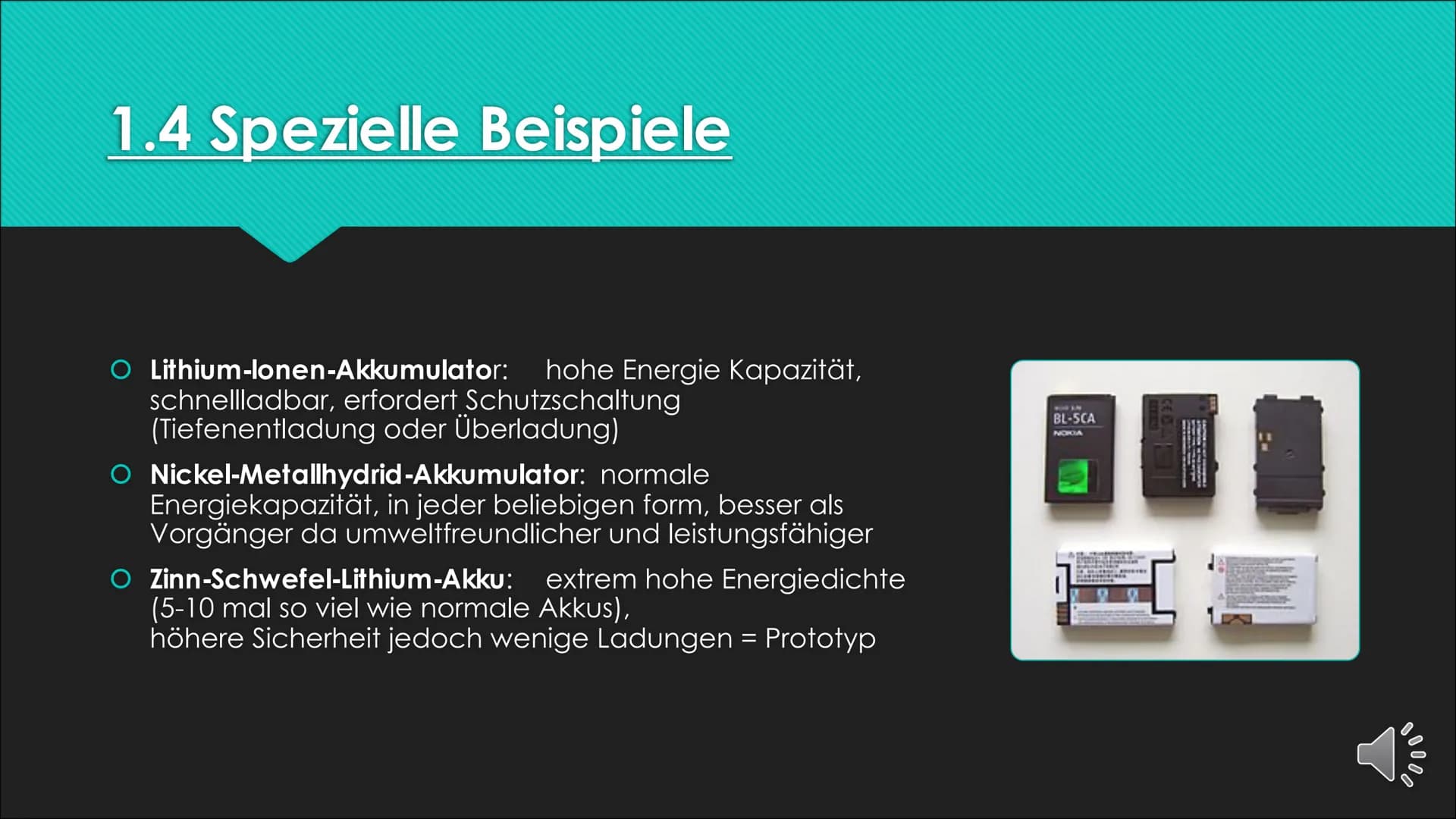 Der
Akkumulator
und
die Batterie
Chemie - Vortrag von
Vivien Hübler Gliederung
O 1. Akkumulatoren
O 1.1 Geschichtliches
O 1.2 Allgemeiner/Th