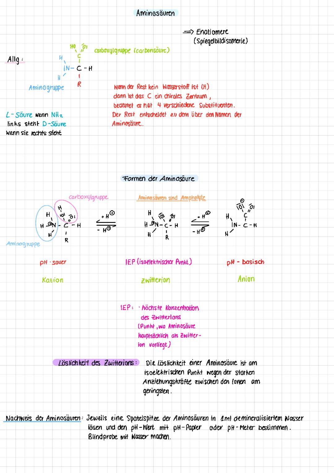 Aminsäuren, Peptide