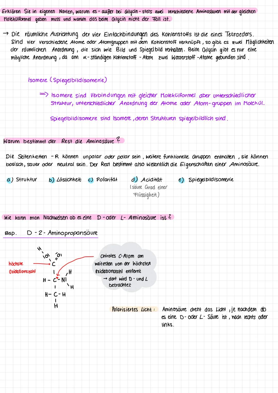 Allg
Aminogruppe
H
Aminogruppe
H
L-Säure wenn NH ₂
links stent D-Säure
wenn sie rechts steht
H
T
H
H
IN-C-H
1
R
10⁰
HⓇN-C-H
Kation
HO To
\"1