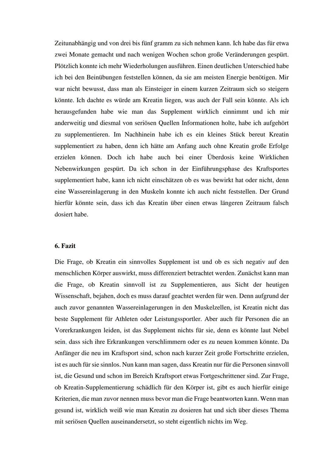 Herschelschule Hannover
Ist es sinnvoll Kreatin zu supplementieren und ist es schädlich für den Körper?
O=D
HO-P-O
Verfasser:
Hausarbeit
OH 