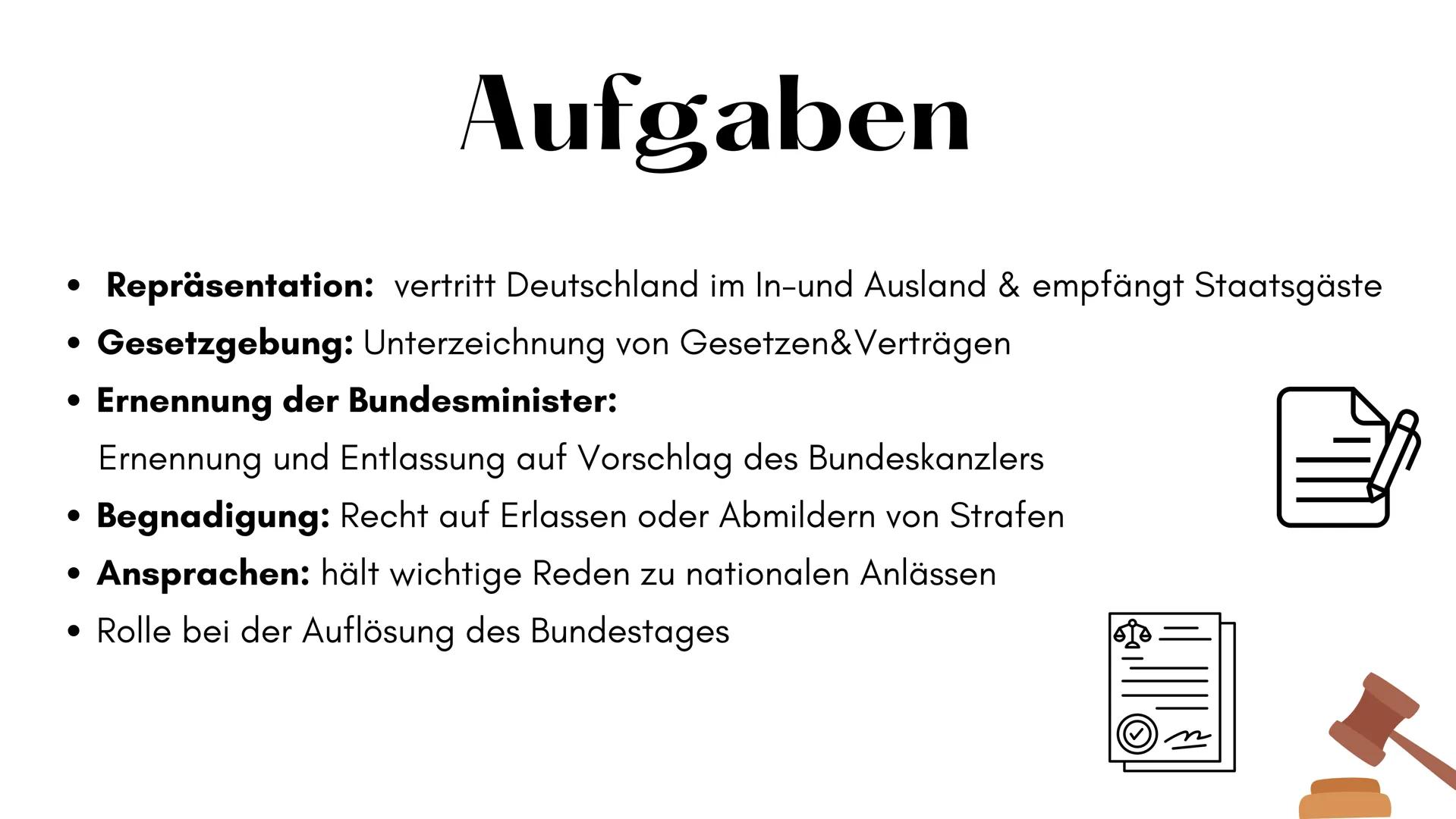 Bundespräsident/
Bundesversammlung Gliederung
1. ALLGEMEINE INFORMATIONEN
2. BISHERIGE BUNDESPRÄSIDENTEN
3.
4. AKTUALITÄT
5. BUNDESPRÄSIDENT