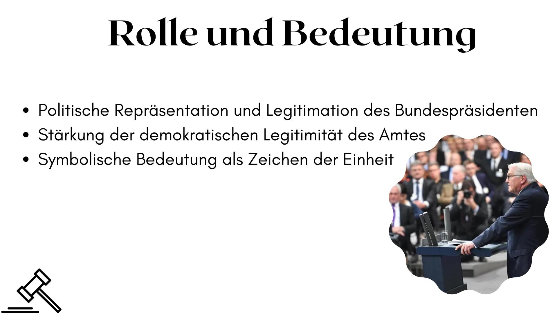 Bundespräsident/
Bundesversammlung Gliederung
1. ALLGEMEINE INFORMATIONEN
2. BISHERIGE BUNDESPRÄSIDENTEN
3.
4. AKTUALITÄT
5. BUNDESPRÄSIDENT