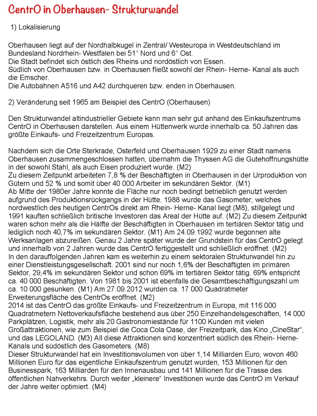 Alles über das Centro Oberhausen: Früher, Strukturwandel, Geschäfte und mehr