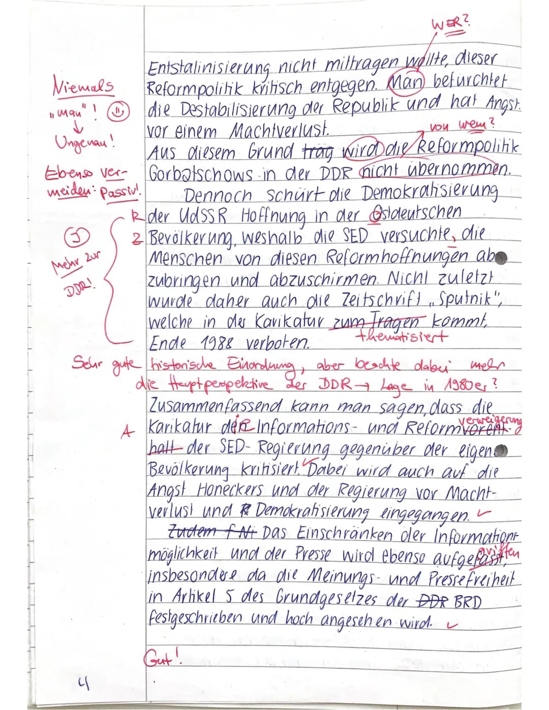12_2: KA No. 1
Name:
Melanie.
●
0 Zugelassene Hilfsmittel: Operatorenliste, Taschenrechner
GESCHICHTE (Leistungsfach)
VP: 32/
36
✓
Thema: Sc