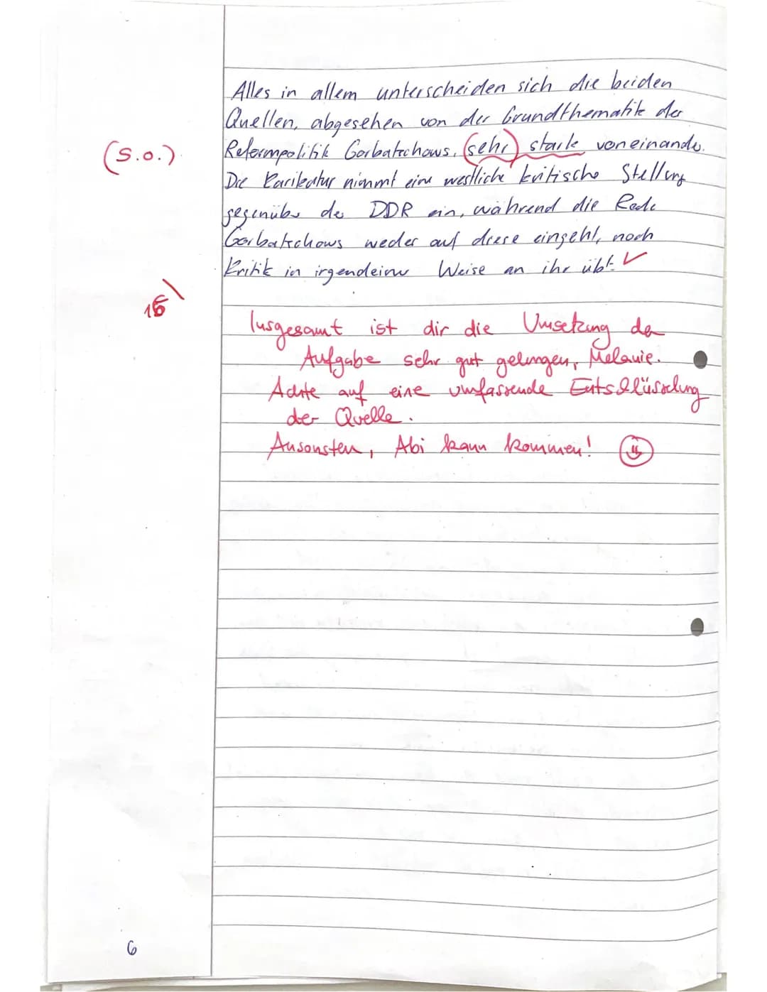 12_2: KA No. 1
Name:
Melanie.
●
0 Zugelassene Hilfsmittel: Operatorenliste, Taschenrechner
GESCHICHTE (Leistungsfach)
VP: 32/
36
✓
Thema: Sc