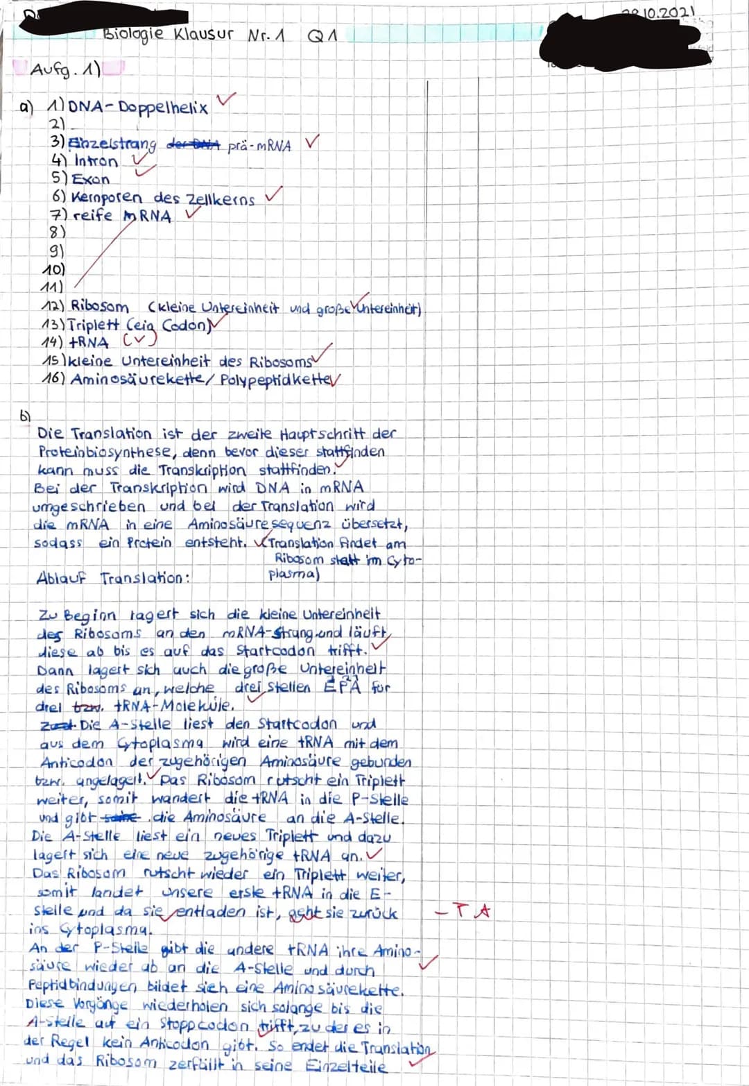 Gesamtschule
Gesamtschule Rosenhöhe
Date: 28.10.2021
7.11.21
Lehrerunterschrift
Be W er tung
Gesamtpunktzahl:Punkte - entspricht der Note: S