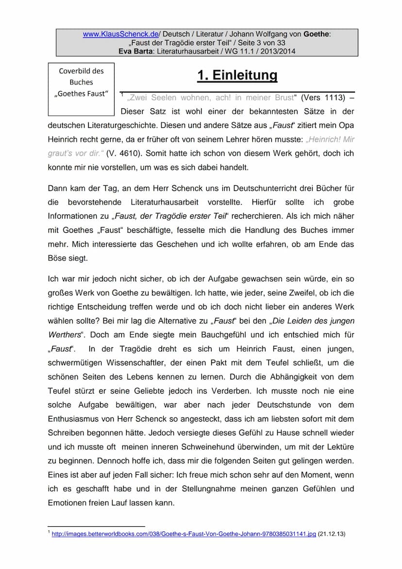 JOHANN
WOLFGANG
VON
GOETHE
Goethe-Kriegsausgabe
Faust
Eine Tragödie
660
MOTO
FAUST 1
Eva / Literaturhausarbeit
Im Insel-Verlag zu Leipzig
Di