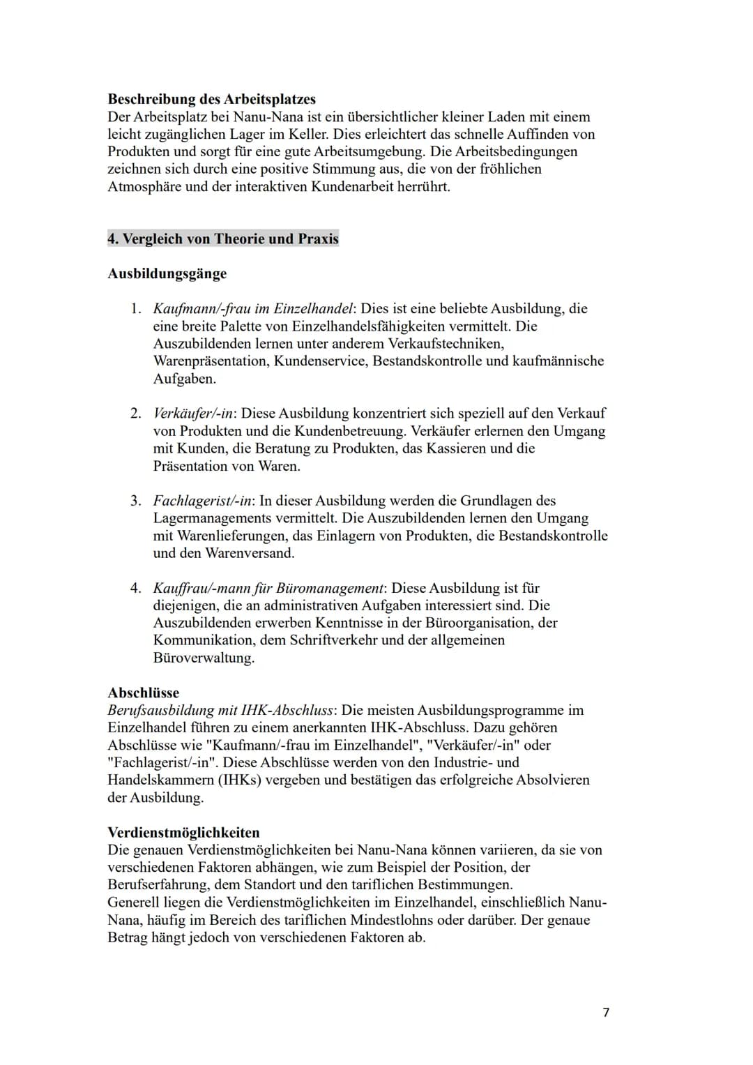 straße
Gymnasium
Praktikumsbericht
Von Diana
Kurs
Schülerbetriebspraktikum in der
Einführungsphase
vom 05.06.2023 19.06.2023
Nanu-Nana
Beruf