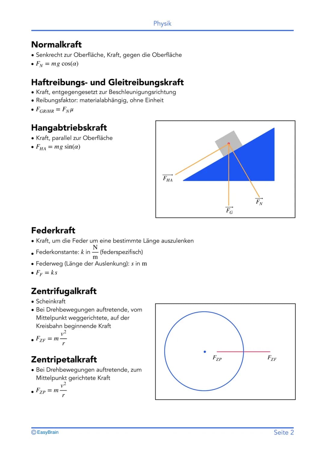 Dynamik
Definition
• Kräftelehre
• Beschreibung der Ursachen von Bewegungen
Trägheit
• = Beibehalten des Bewegungszustandes eines Körpers oh