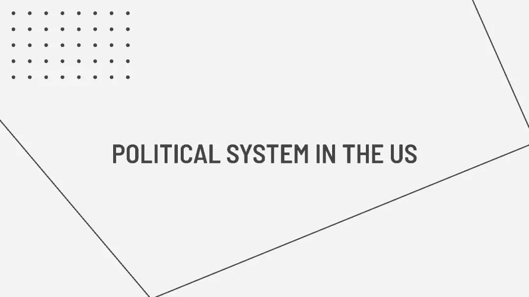 Political system in the US - Präsentation