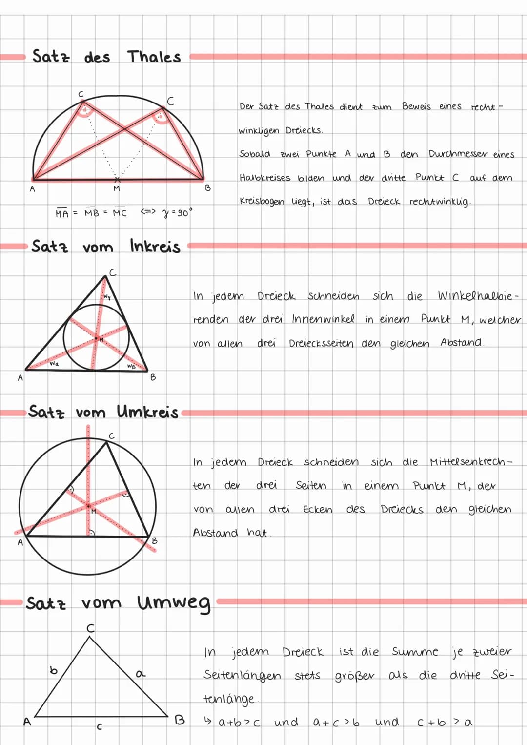 Winkelsätze
Nebenwinkelsatz Scheitelwinkelsatz Stufenwinkelsatz
B
X
X
Zwei Nebenwinkel.
ergeben zusammen.
Stets
180°
X + B = 180°
GEOMETRISC