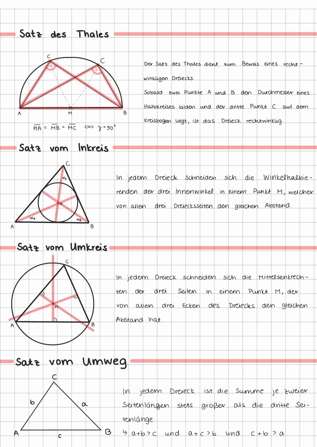 Winkelsätze
Nebenwinkelsatz Scheitelwinkelsatz Stufenwinkelsatz
B
X
X
Zwei Nebenwinkel.
ergeben zusammen.
Stets
180°
X + B = 180°
GEOMETRISC