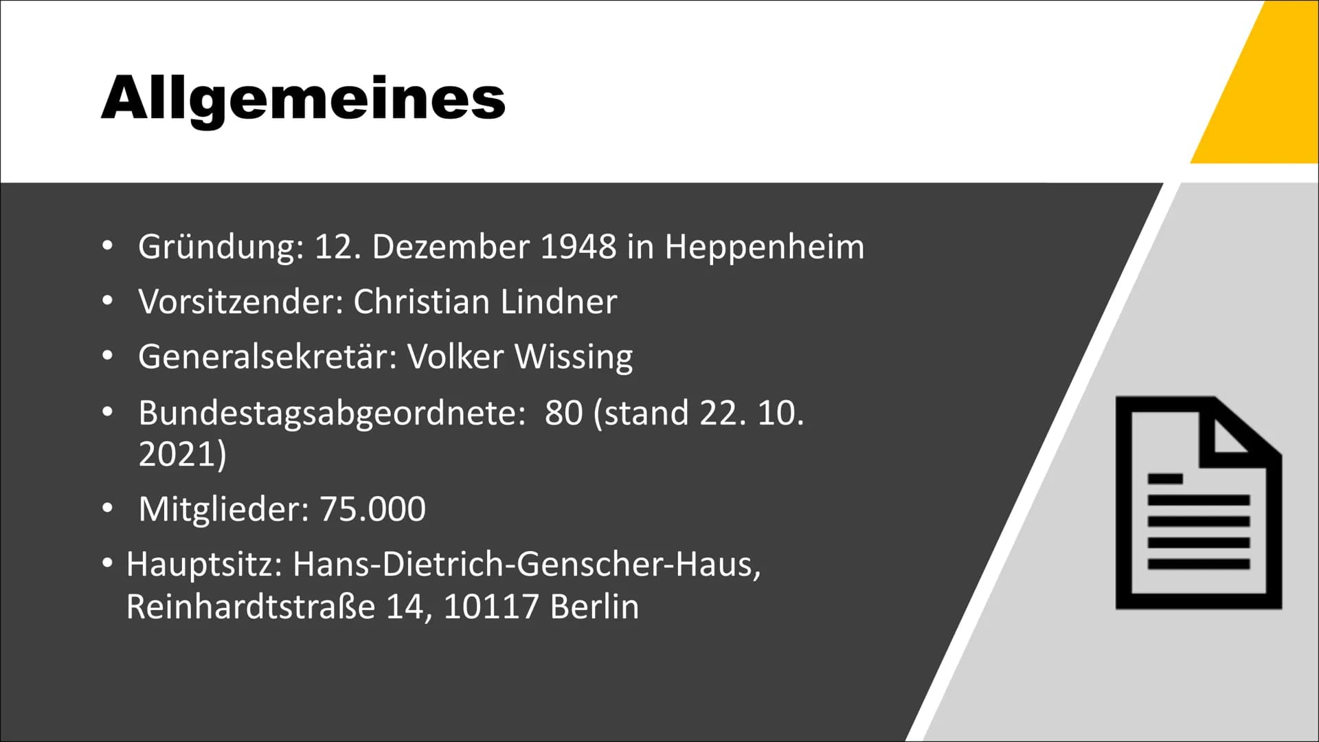 Freie
Demokraten
FDP
FDP
Freie Demokratische
Partei Gliederung
1. Allgemeines
2. Politische Ausrichtungen
3. Wählerschaft
4. Rente
5. Bildun