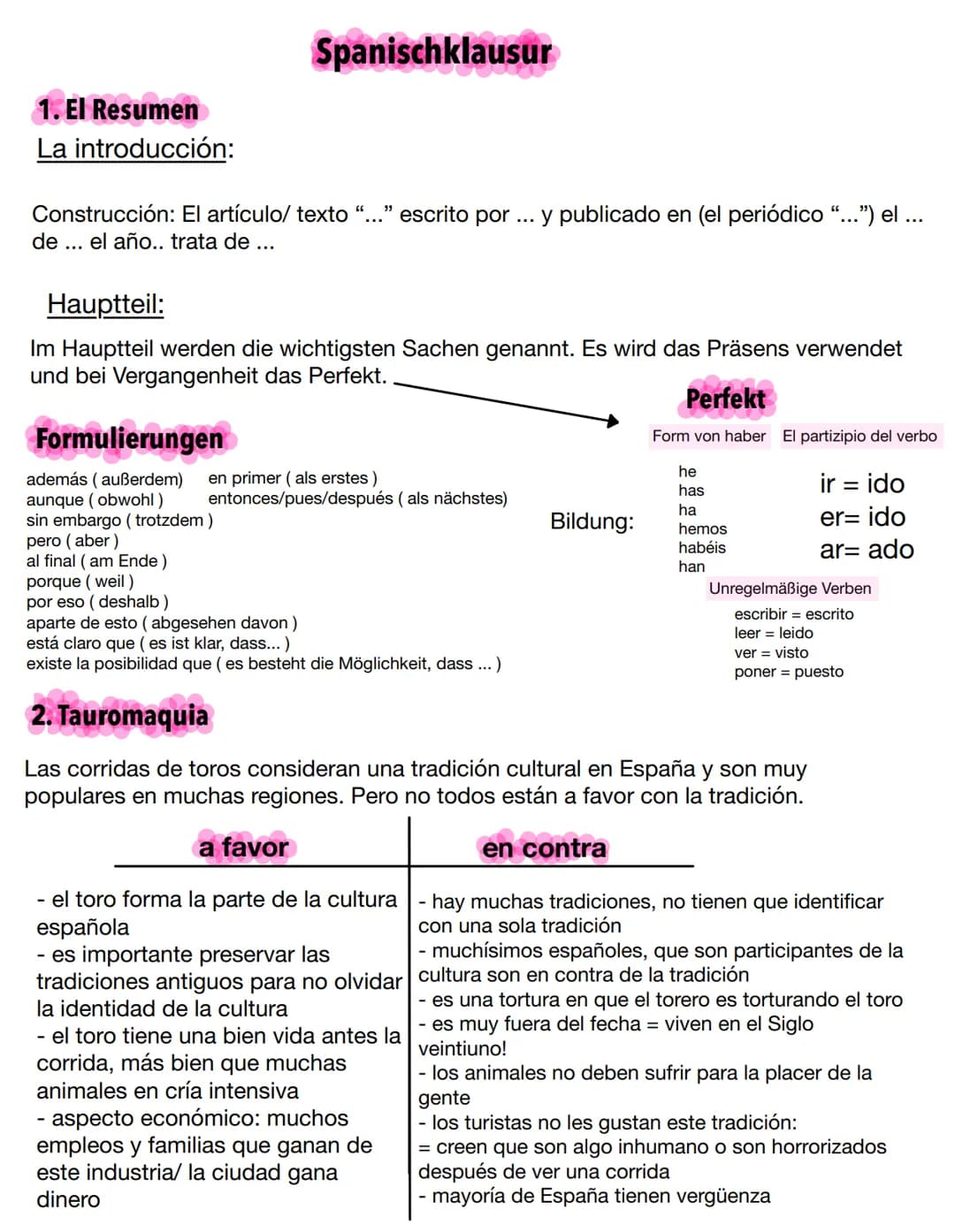 1. El Resumen
La introducción:
Construcción: El artículo/ texto ". ." escrito por ... y publicado en (el periódico "...") el ...
el año.. tr