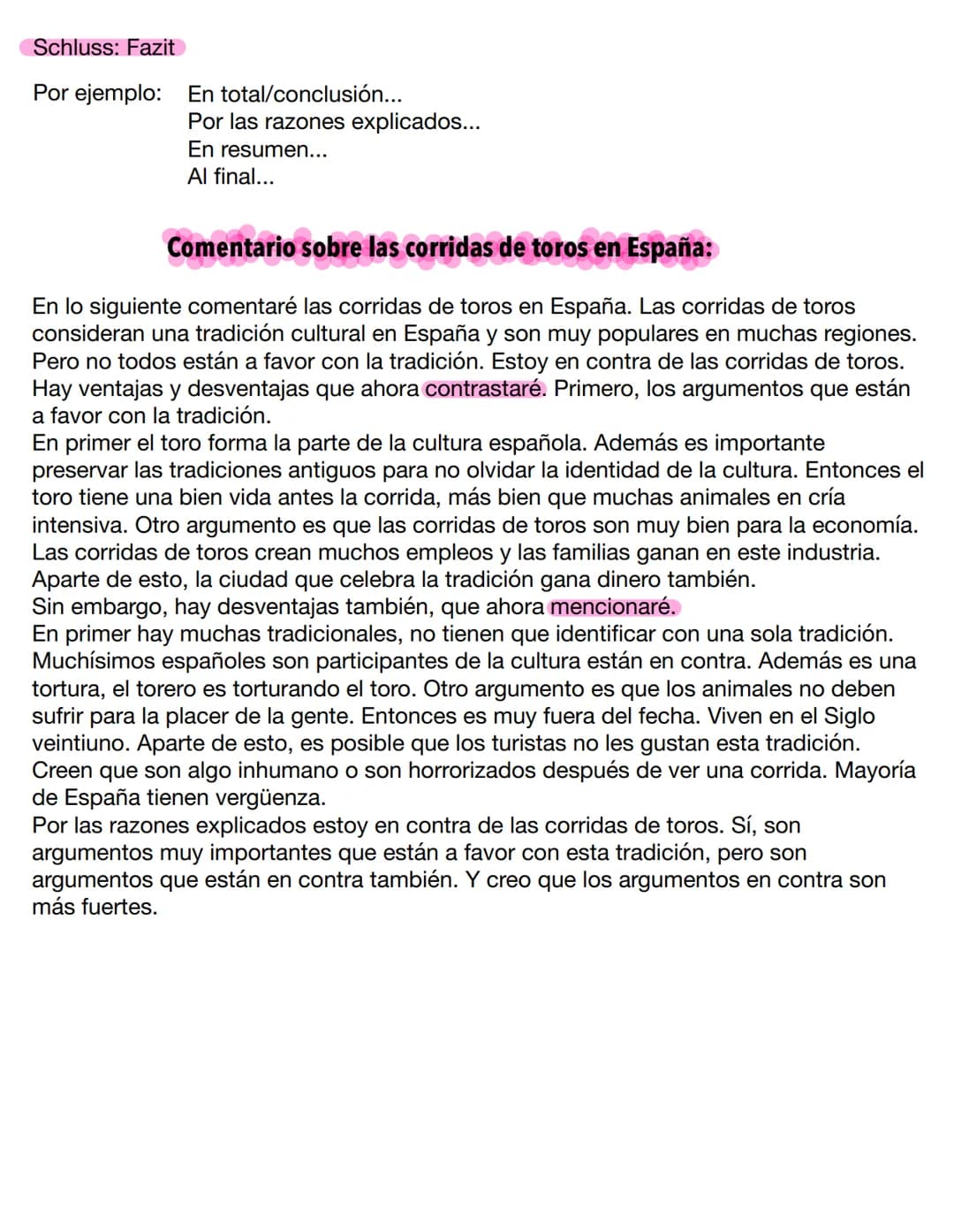 1. El Resumen
La introducción:
Construcción: El artículo/ texto ". ." escrito por ... y publicado en (el periódico "...") el ...
el año.. tr