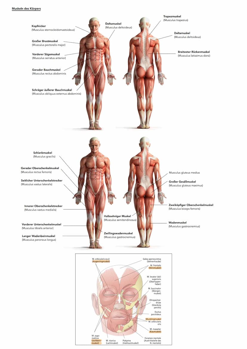 Hauptachsen des Körpers
kranial
kaudal
dorsal
(posterior)
ventral-
(anterior)
Sagittalachse
Lage- und Richtungsbezeichnungen
ANSICHT VON VOR