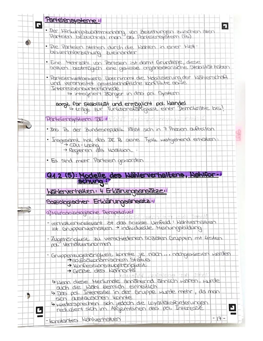 1.2 Herausforderung der Parteiendemokratie
Q1.2 (1): politische Parteien als klassische Möglichkeiten
der Partizipation :/
Aufgaben von Part