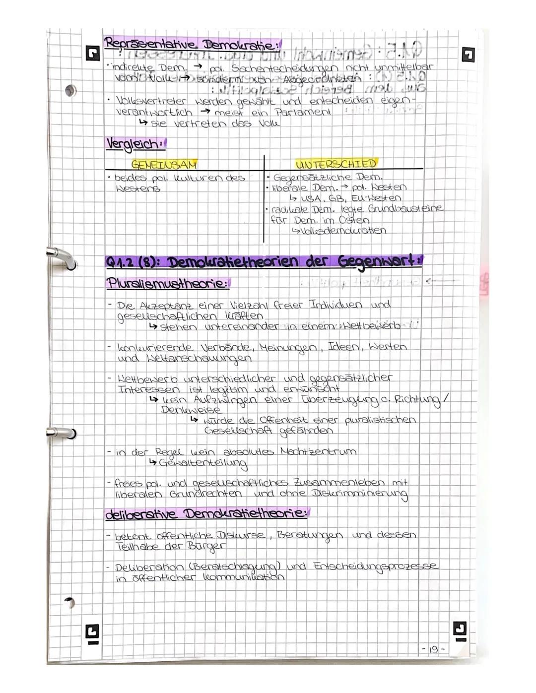 1.2 Herausforderung der Parteiendemokratie
Q1.2 (1): politische Parteien als klassische Möglichkeiten
der Partizipation :/
Aufgaben von Part