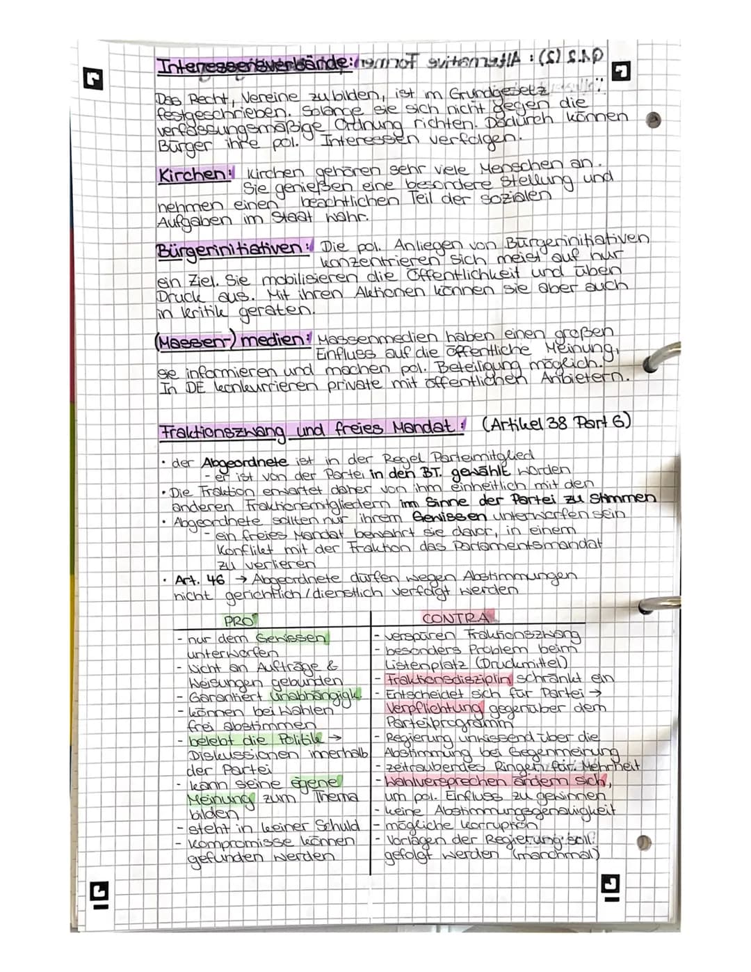 1.2 Herausforderung der Parteiendemokratie
Q1.2 (1): politische Parteien als klassische Möglichkeiten
der Partizipation :/
Aufgaben von Part
