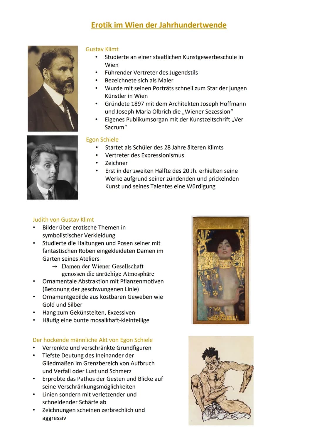 ●
●
Judith von Gustav Klimt
●
●
●
●
Erotik im Wien der Jahrhundertwende
●
Gustav Klimt
●
.
●
.
Studierte an einer staatlichen Kunstgewerbesc