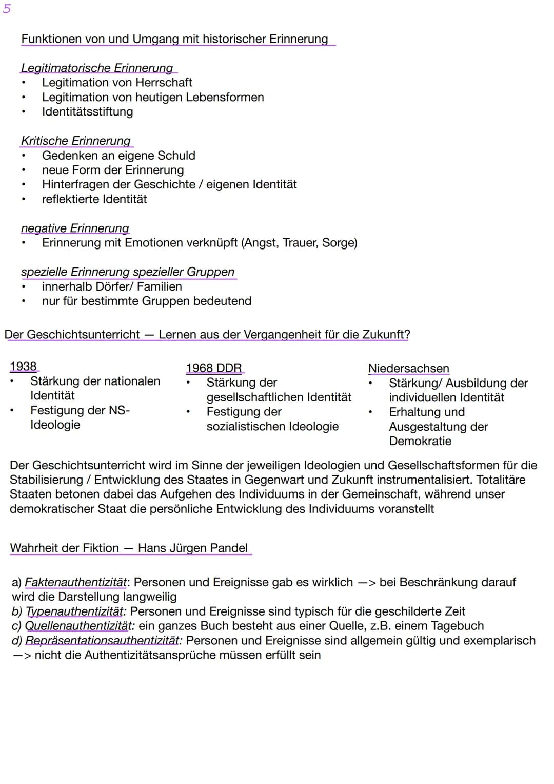 1
GESCHICHTS & ERINNERUNGSKULTUR
●
Howell/ Prevenier 2004
Vergangenheit: wird durch bewusste
Akte der Historiker konstruiert
die ,,objektive