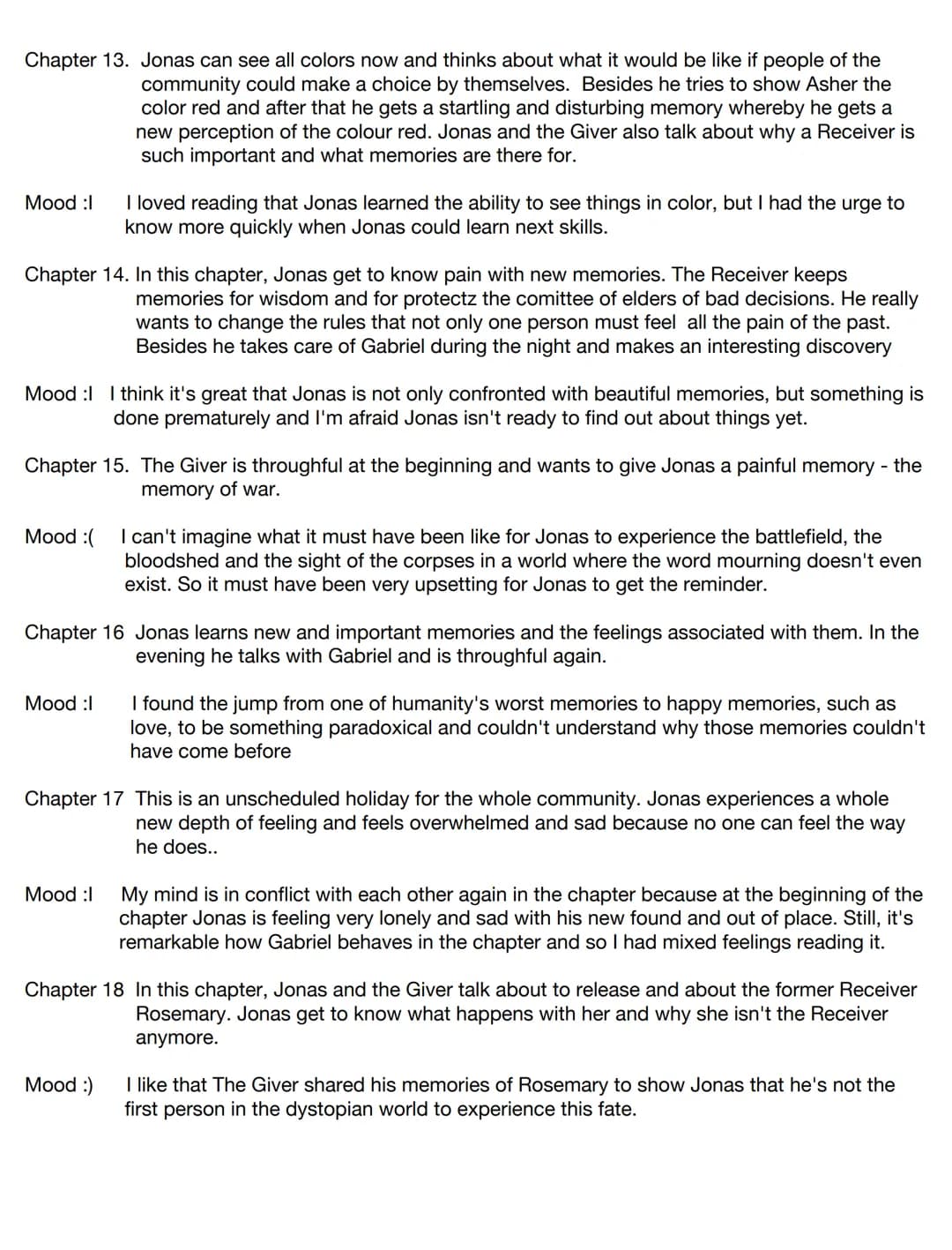 V
E
LOIS LOWRY
THE
GIVER Task A
1
Content
Summary by the excerpts
1.1 Chapter 1-3
1.2 Chapter 4-8
1.3 Chapter 9-16
1.4 Chapter 17-23
Task B
