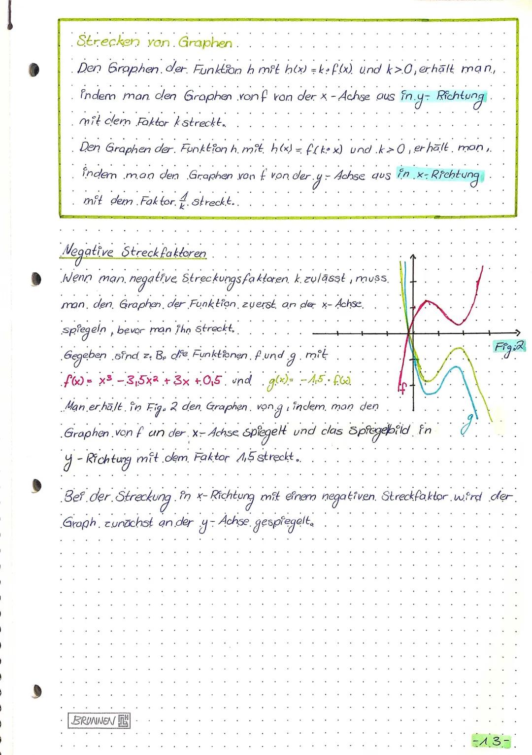 VERSCHIEBEN UND STRECKEN
VON GRAPHEN
Verschieben
y-Richtung
Gleichung f(x) = x² um 3. nach oben verschieben.
• f(x) = x² +3₁
Gleichung f(x) 