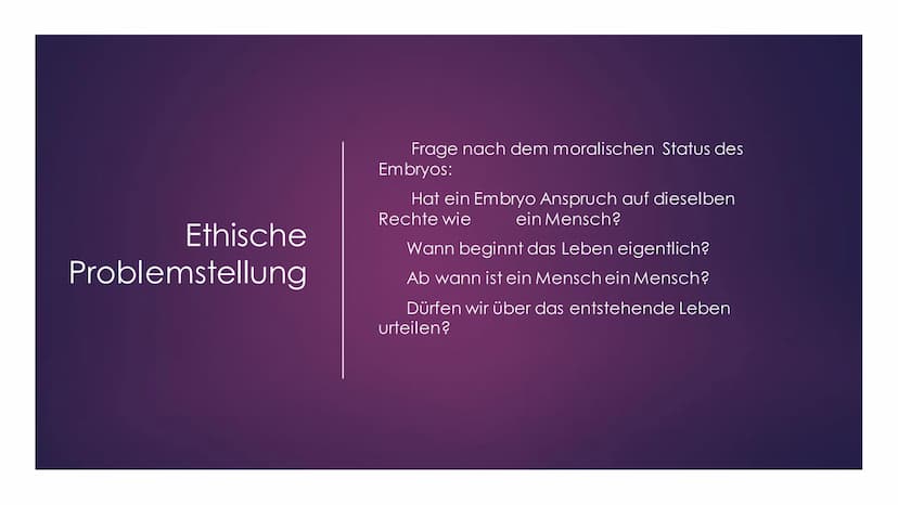 Abtreibung
Wann beginnt das Leben?
Von Nick und Felix Inhaltsverzeichnis
i
O
Was ist Abtreibung?
Rechtliche Grundlagen
Ethische Problemstell