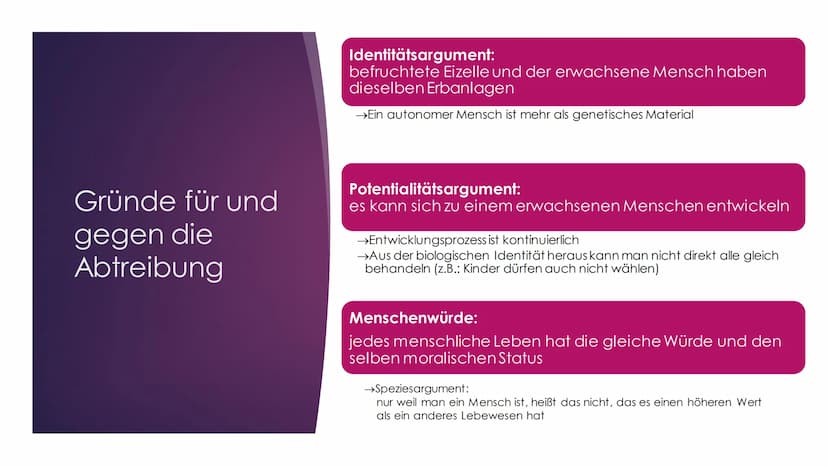 Abtreibung
Wann beginnt das Leben?
Von Nick und Felix Inhaltsverzeichnis
i
O
Was ist Abtreibung?
Rechtliche Grundlagen
Ethische Problemstell